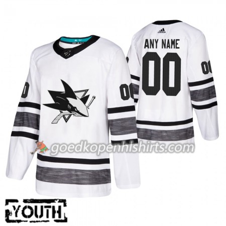 San Jose Sharks Custom 2019 All-Star Adidas Wit Authentic Shirt - Kinderen
